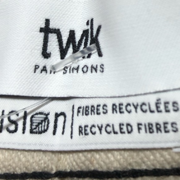 Twik Cream Denim with Black Accent cargo pants-size 27- new- for work or play - Picture 7 of 16